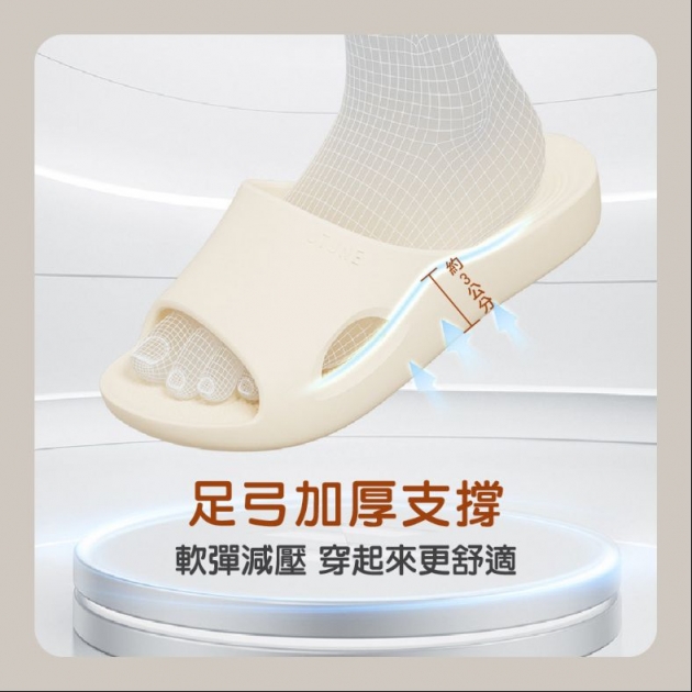 足弓支撐防滑防臭EVA厚底拖鞋_1雙