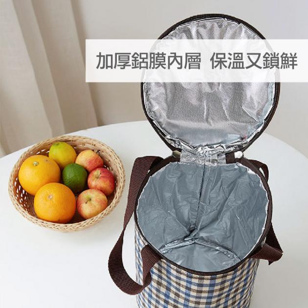 圓筒型手提保溫袋.便當袋_1入(共二色)